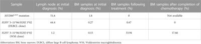 Diffuse large B-cell lymphoma with continuously elevated immunoglobulin M following treatment: a case report with pathologic, immunophenotypic, and molecular analyses